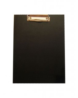 Планшет А5 с зажимом, переплетный, ламинированный картон, черный, ТМ Рюкзачок