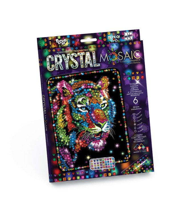 Креативна творчість «CRYSTAL MOSAIC», у коробці 30х22х1,5 см, ТМ Данок Тойс