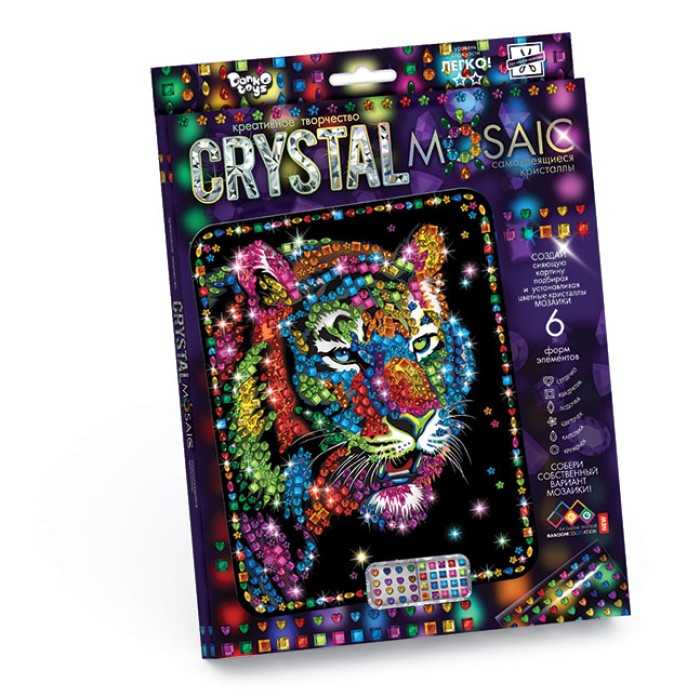 Креативна творчість «CRYSTAL MOSAIC», у коробці 30х22х1,5 см, ТМ Данок Тойс