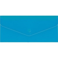 Євроконверт на кнопці Е65 180 мкм фактура «глянець», прозорий, синій, ТМ Economix