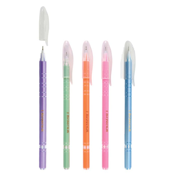 Ручка «Flower Pearl Coated» кульково-масляна синя, ТМ 1 Вересня