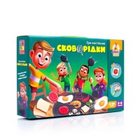 Гра настільна на швидкість «Сковорідки» з 4 сковорідок, 30 карток та мішечка, у 28,5х6х18,5 см, ТМ Vlady Toys