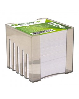 Блок паперу «Білий» в пластиковому боксі, не клеєний, 85х85 мм, 800 аркушів, Fresh Up