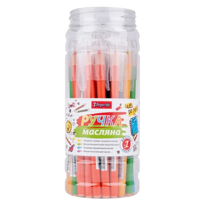 Ручка «Plaza Pine» кульково-масляна синя, ТМ 1 Вересня