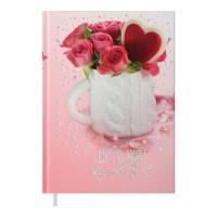 Щоденник недатований «ROMANTIC» А5 288 аркушів з картонною обкладинкою, рожевий, ТМ Buromax