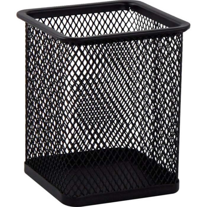 Підставка для ручок квадратна 80х80х95 мм металева чорна, ТМ Buromax