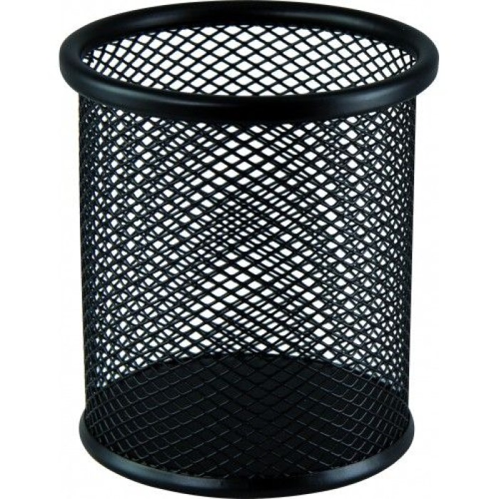 Підставка для ручок кругла 80х80х97 мм металева чорна, ТМ Buromax