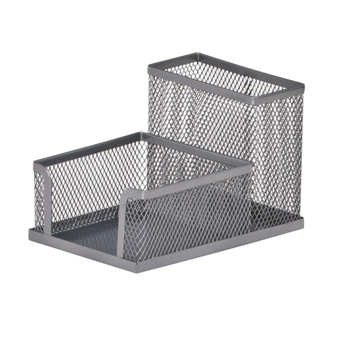 Органайзер настільний металевий 100х150х90 мм, срібний, ТМ Buromax