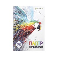 Кольоровий папір «Fresh Up» А4 на 7 кольорів 14 аркушів, ТМ Fresh Up