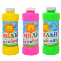 Запаска до мильних бульбашок 500 мл, з паличкою, в асортименті, 18х7х7 см