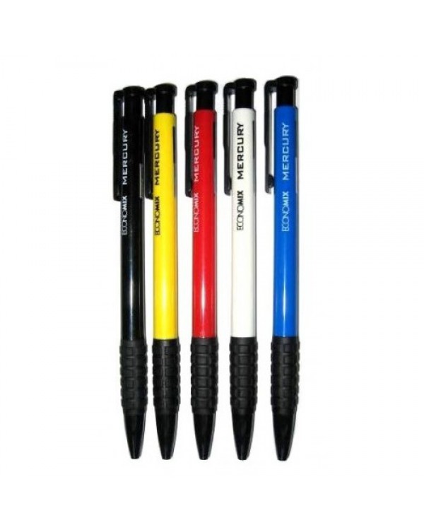 Ручка «Mercury», шариковая, автоматическая, синяя, 0,5 мм, в ассортименте, ТМ Economix