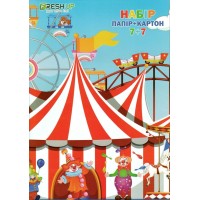 Набір кольорового паперу та картону «7+7», А4, 14 аркушів, 7 кольорів, ТМ Fresh Up