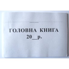 Головна книга бюджетної установи 48 аркушів, офсет