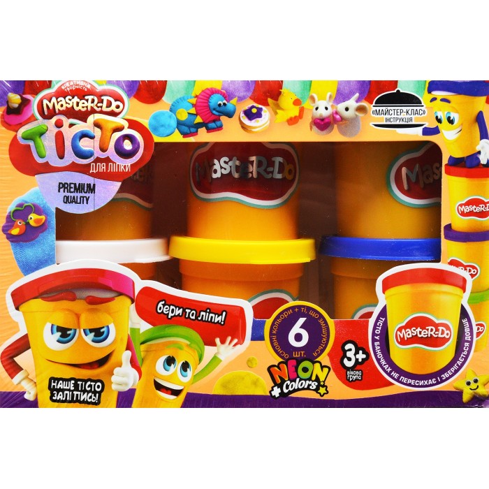 Тісто для ліплення «Master Do» з 6 кольорів по 50 г, у коробці 16,5х5,5х11,5, ТМ Данко Тойс