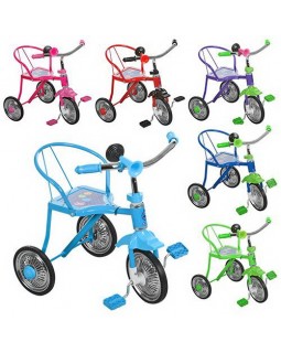 Велосипед дитячий 3-колісний, хромований, клаксон, в асортименті