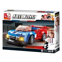 Конструктор «Гонка» на 164 деталі з фігуркою, у коробці 24х19х4,5 см, Sluban