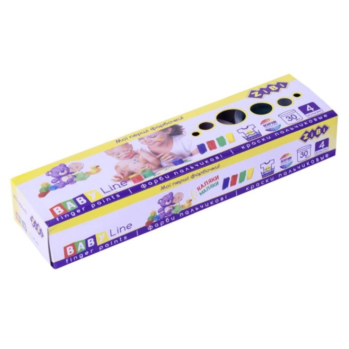 Фарби пальчикові на 4 кольори по 30 мл.