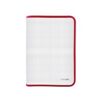 Папка-пенал на блискавці А4 прозора фактурою «тканина», червона, ТМ Economix