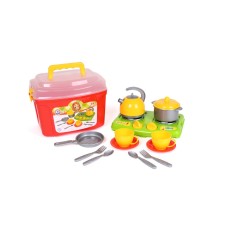 Набір посуду «№10» з 14 предметів, у валізі 27х19х18,5, ТМ Технок