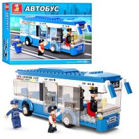 Конструктор «Автобус» на 235 деталей з фігурками, у коробці 28,5х24х5 см, SLUBAN