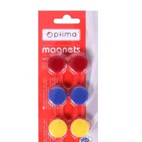 Набір магнітів з 8 шт діаметром 20 мм, ТМ Optima