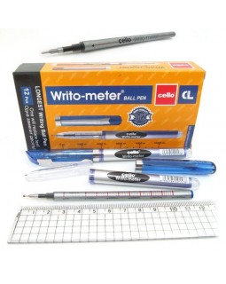 Ручка «Writo-meter», масляная, синяя, 10 км, 0,5 мм, ТМ Cello