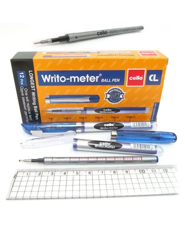 Ручка «Writo-meter», масляна, синя, 10 км, 0,5 мм, ТМ Cello