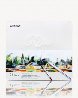 Карандаши акварельные 24 цвета «Reffine» в металлической упаковке, ТМ Marco