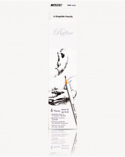 Набор графитных карандашей «Reffine», разной твердости, 6 шт., ТМ Marco