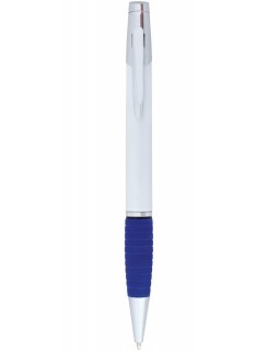 Ручка кулькова, поворотна, білий металевий корпус, синя, 0,5 мм, Optima «EDELWEIS»