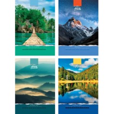 Канцелярська книга «Природа» на 176 аркушів у клітинку з ламінованою обкладинкою, в асортименті, ТМ Рюкзачок