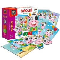 Гра настільна «Емоції» на 8 крток, 21 магніт та 9 емоцій, ТМ Vlady Toys