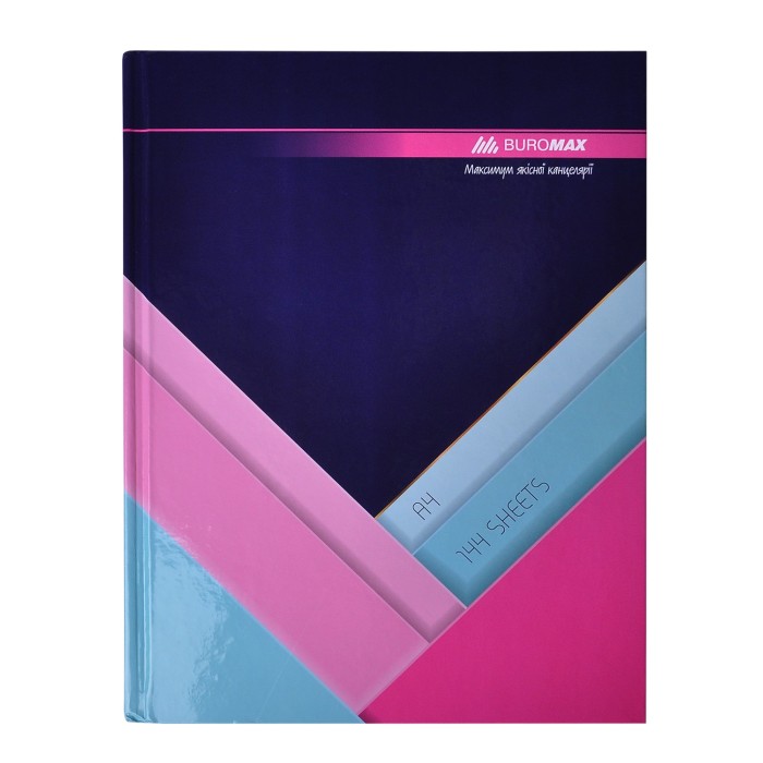 Канцелярська книга «MODEST» А4 на 144 аркуші у клітинку, тв. обкладинка, ламінований картон