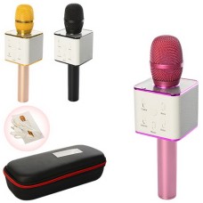 Мікрофон 25 см на акумуляторі з USB, Bluetooth, в асортименті, у футлярі 28х11,5х7 см