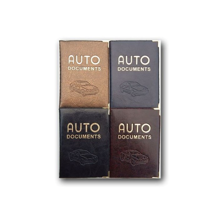 Обкладинка на автодокументи «AUTO» з золотим тисненням 85х127 мм, в асортименті