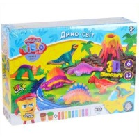 Набір для ліплення Master Do «Динозаври - 6» на 12 кольорів, у коробці 26,5х19х7,5 см, ТМ Данко Тойс