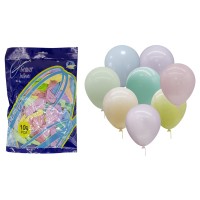 Кульки повітряні 30 см різнокольорові пастельні, 100 шт в упаковці