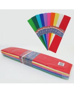 Креп-папір 110%, 50х200см, 50г/м2, заг. 105г/м2, 10 кольорів, TM J.Otten