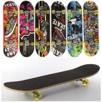 Скейт 78,5х20 см з алюмінієвою підвіскою та колесами ПУ, в асортименті, у пакеті