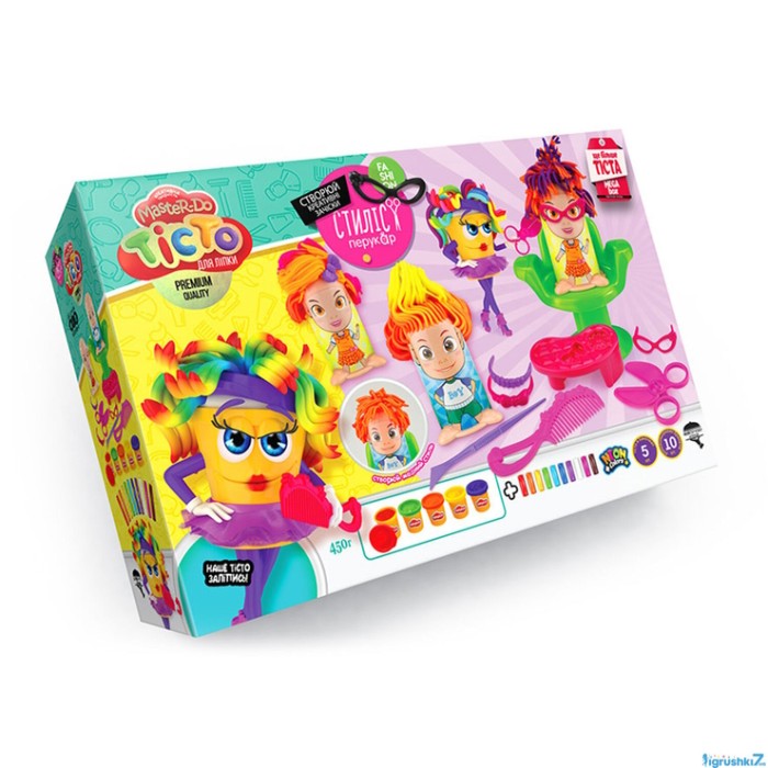 Набір тіста для ліплення Master Do «Стиліст-перукар» на 15 кольолрів, у коробці 34х22,5х8 см, ТМ Данко Тойс
