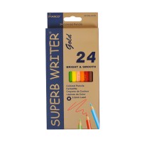 Олівці «Superb Writer Gold» шестигранні на 24 кольори, TM Marco