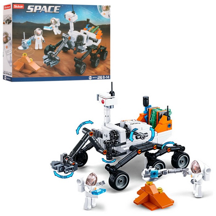 Конструктор «Марсохід» на 288 деталей та 2 фігурки, у коробці 33х24х5,5 см, SLUBAN