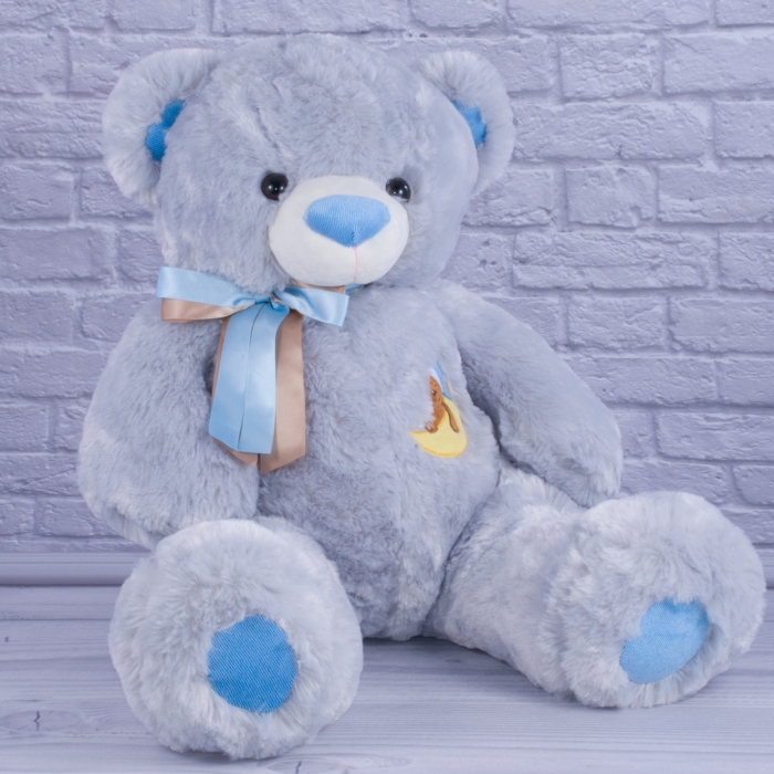 М`яка іграшка «Бублик 1/7» 70 см сіра, ПП Копиця