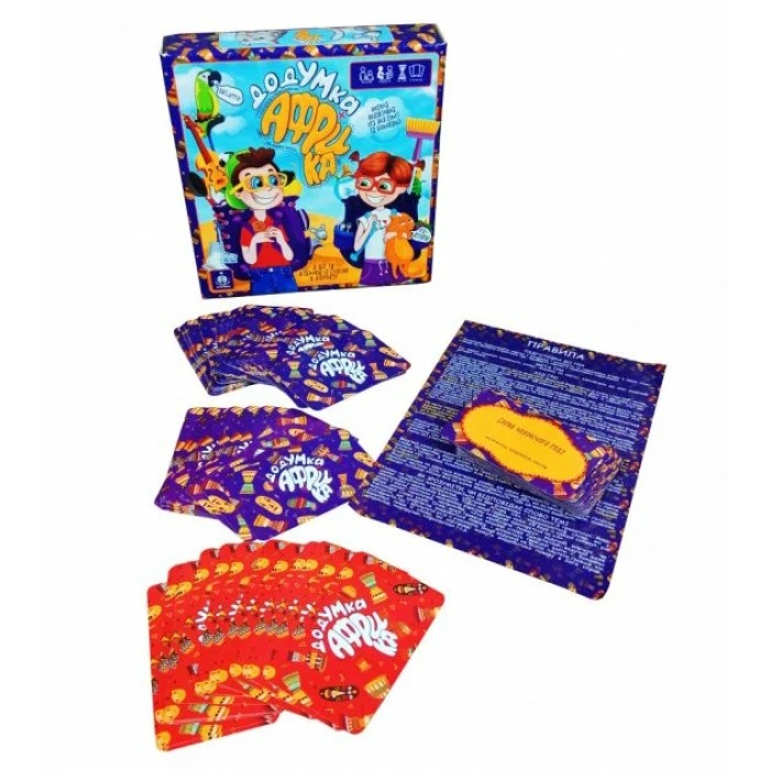 Гра карткова «Додумка Африка» розважальна, у коробці 18,5х18,5х4 см, ТМ Данко Тойс