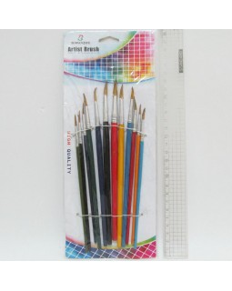 Набір пензликів кольорових «Artist brush» 12 шт.