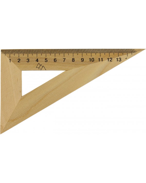 Треугольник деревянный, 16 см, 30 ° х 60 °