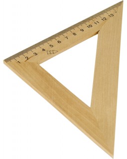 Треугольник деревянный 16 см, 45°х45°