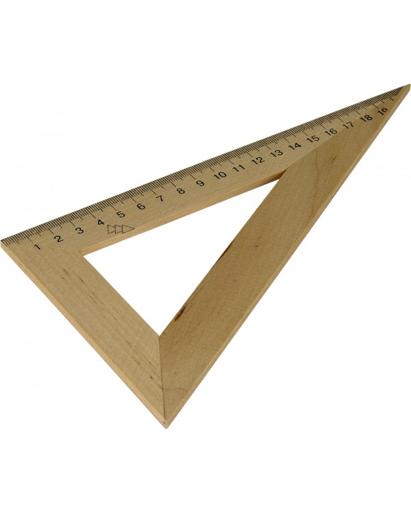 Треугольник деревянный 22 см, 60°х90°х30°