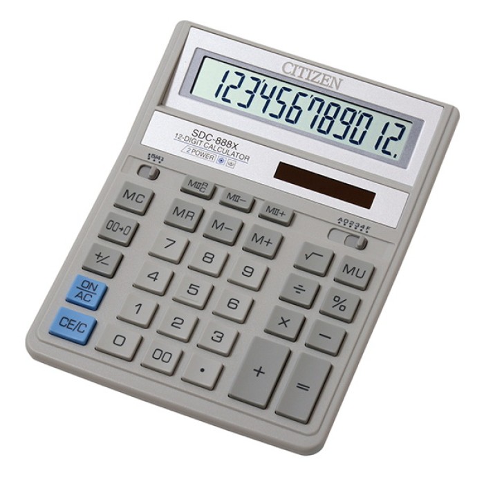 Калькулятор «CITIZEN» 16х20 см, SDC-888XWH