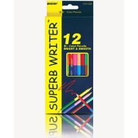 Олівці «Super Writer» шестигранні двосторонні 12 штук на 24 кольори, ТМ Marco